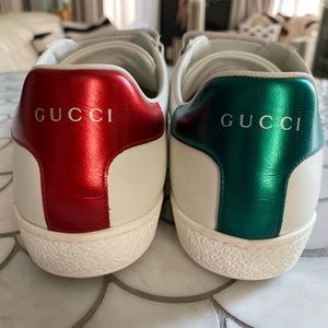 Authentic Gucci Velcro New Ace Sneakers, Size 41 Womens